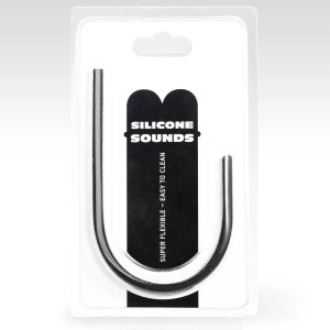 Flexible Silicone Urethral Sound SU01 24 x 0.6 cm Noir