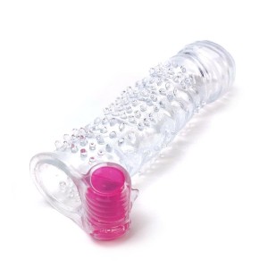 Gaine pénienne vibrante avec texture stimulante A-Gusto 017 transparente