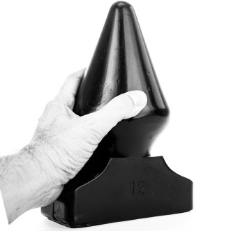 Géant Plug Anal POP 12 Tout Noir 23 x 11,5 cm Noir