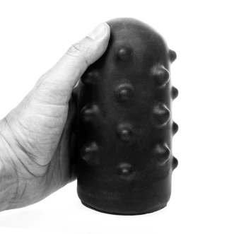 Double Masturbateur BUMPY Tout Noir 15 x 8 cm Noir