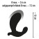 Plug anal vibrant gonflable en silicone avec télécommande sans fil G&P SPOT 12 x 3,6 cm noir rechargeable