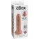 Dildo réaliste non coupé KING COCK 6" 17 x 4 cm Peau claire