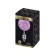 Bouchon anal en métal avec pompon rose FLUFFY TWIST S 7 x 2,8 cm Argenté