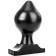 Géant Plug Anal PLUG 12 Tout Noir 22,5 x 12 cm Noir