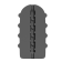 Double Masturbateur BUMPY Tout Noir 15 x 8 cm Noir