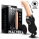 Machine à sexe vibrant, avec mouvement de poussée, chauffage, télécommande sans fil et gode en silicone 17 x 3,5 cm peau claire rechargeable