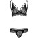 Ensemble sexy en dentelle avec culotte ouverte Daring Intimates Noir