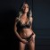 Ensemble sexy en dentelle avec culotte ouverte Daring Intimates Noir