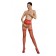 Collants écologiques à entrejambe ouvert en rouge - Taille unique S009