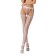 Collants en résille ouverts à l'entrejambe en blanc - Taille unique S004