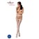 Collants en résille ouverts à l'entrejambe en blanc - Taille unique S004