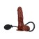 Dildo réaliste brun gonflable 16 x 4,5 cm
