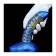 Dildo en silicone FANTASY SAPERLI bleu et or 21 x 4,5 cm