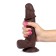 Dildo réaliste avec peau lisse à double couche SLIDY 20,3 x 4 cm Peau foncée