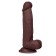 Dildo réaliste avec peau lisse à double couche SLIDY 20,3 x 4 cm Peau foncée