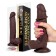 Dildo réaliste avec peau lisse à double couche SLIDY 20,3 x 4 cm Peau foncée