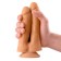 Double gode réaliste TWIN 18 x 3 cm et 17 x 3.5 cm Peau claire