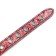 Boule bâillon en cuir végétalien réglable avec boule perforée, ligne de diamants rouge