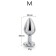 Bouchon anal en métal avec gemme en forme de cœur blanc HEART WHITE M 8 x 3,4 cm Argenté