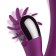 Vibromasseur Rabbit en silicone avec roue de léchage clitoridien NO. ONE 24 x 3,5 cm violet rechargeable.