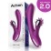 Vibromasseur Rabbit en silicone avec roue de léchage clitoridien NO. ONE 24 x 3,5 cm violet rechargeable.