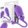 Œuf vibrant en silicone avec télécommande sans fil et queue ODISE 17 x 3,4 cm violet rechargeable