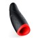 Masturbateur en silicone en forme de bouche vibrant OWEN avec effet chauffant, rechargeable, rouge