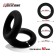 Double Cockring en silicone 3 et 2.5 cm Beast Rings Noir