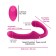 Gode-ceinture vibrant sans sangle en silicone avec télécommande sans fil SHISHI MIDNIGHT RIDER 21,3 x 3,6 cm Rose