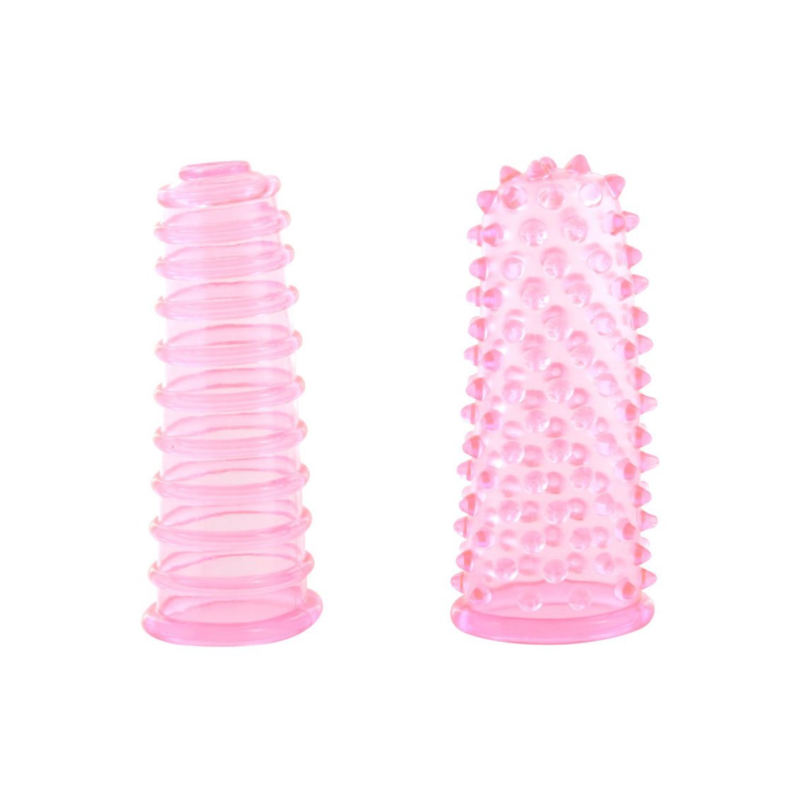 Set van 2 Stimulerende Vingerhoezen LUSTFINGERS 8.2 x 3 cm Roze