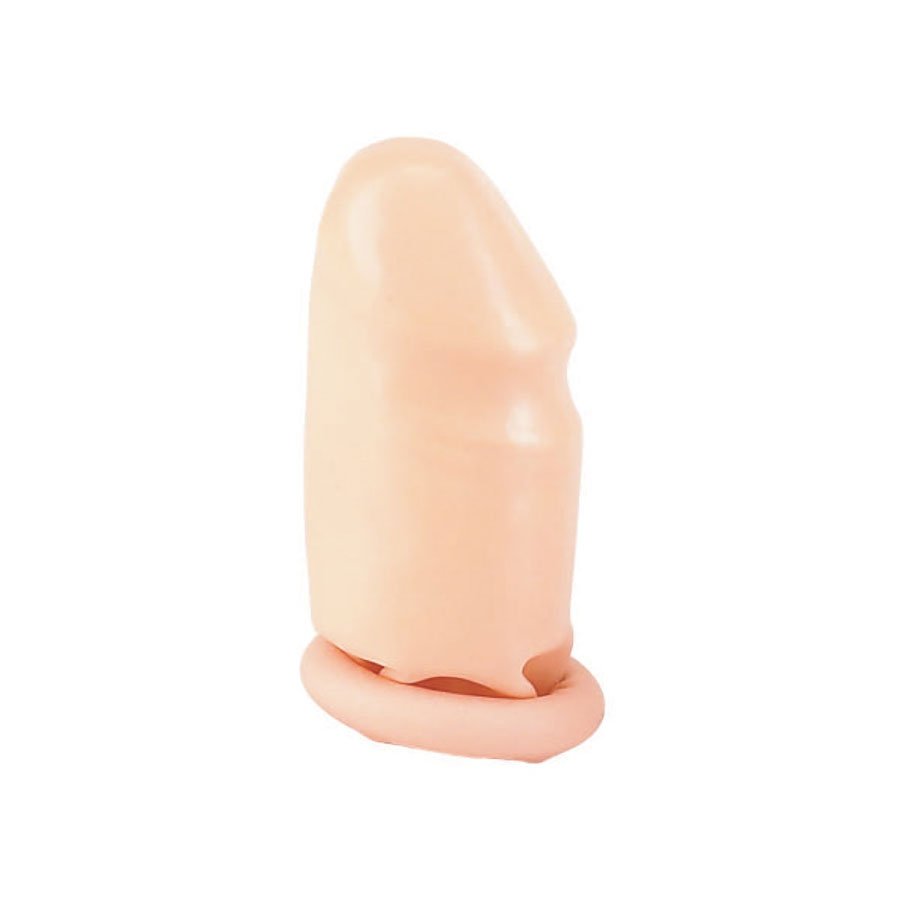 Penis Huls Latex Extender GLAD +4 cm Licht Huid