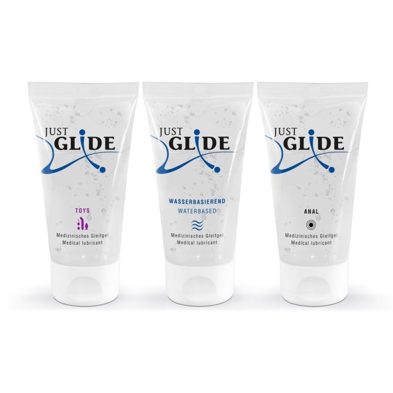 Set di 3 Lubrificanti Misti Base Acquosa Just Glide 50 ml