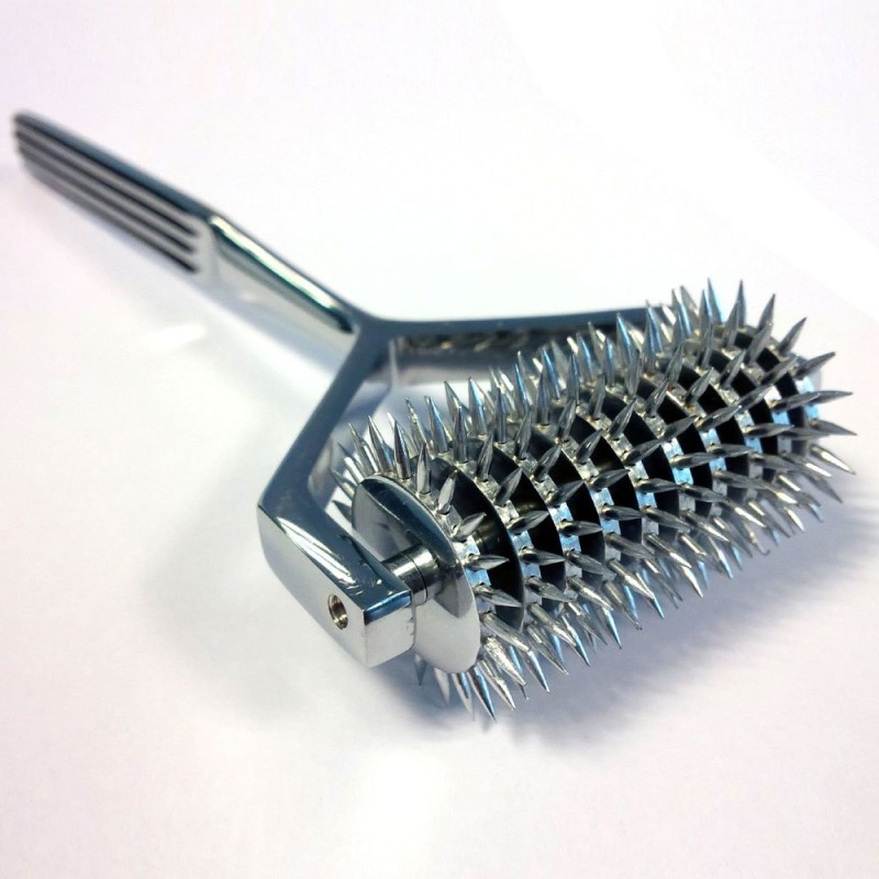 Rotella a 10 Teste con Punte in Acciaio Inossidabile Black Label Argento