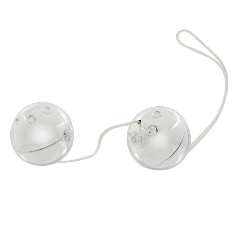 Palline Vaginali Doppie METAL BALLS 23 x 3,4 cm Argento