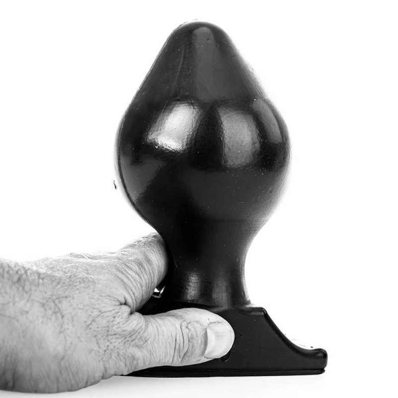 Plug Anale Gigante PLUG 9 All Black 17 x 9 cm Nero