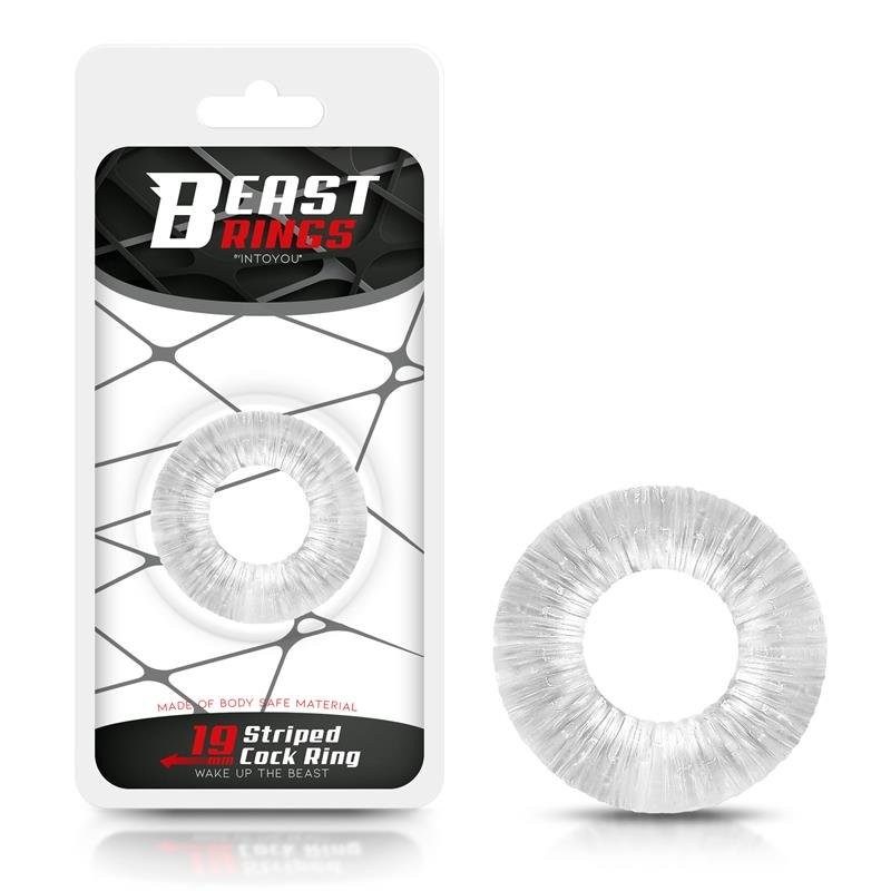 Anello Fallico da 1,9 cm Copertone Beast Rings Trasparente