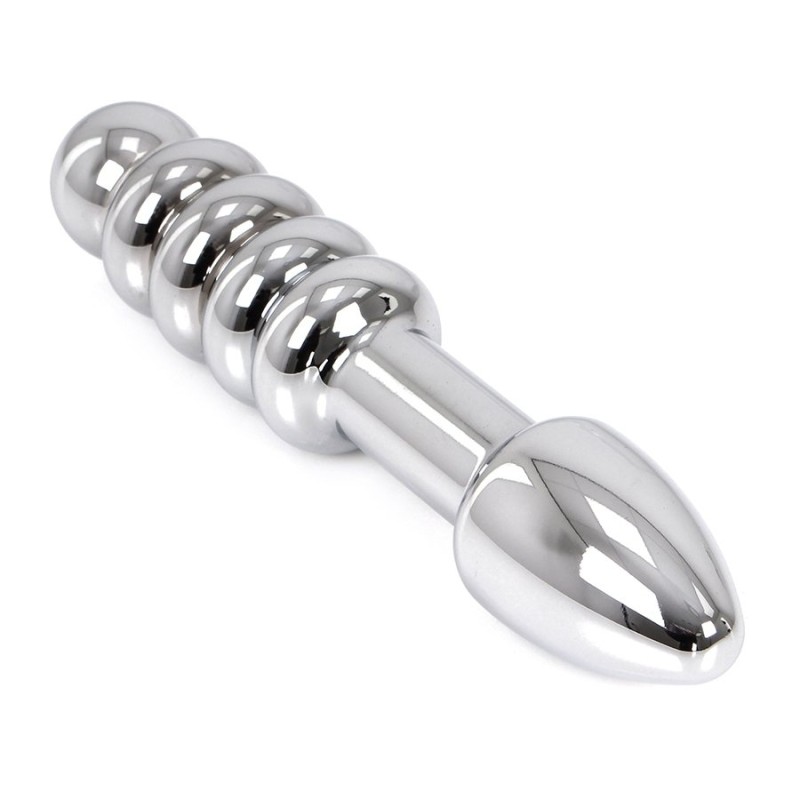 Plug Anale Doppio in Acciaio Kiotos 17 x 3,5 cm