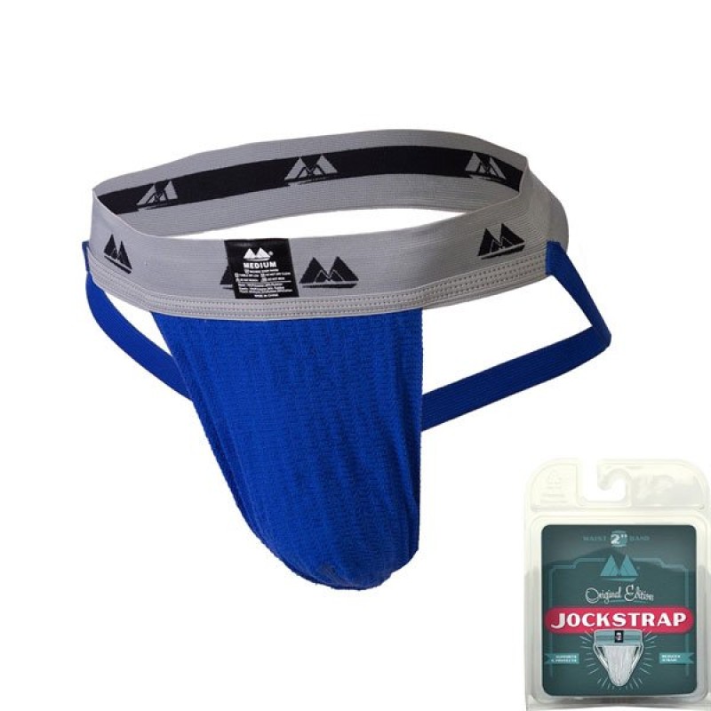 Jockstrap Slip da Uomo MM Original Jock Collection Blu