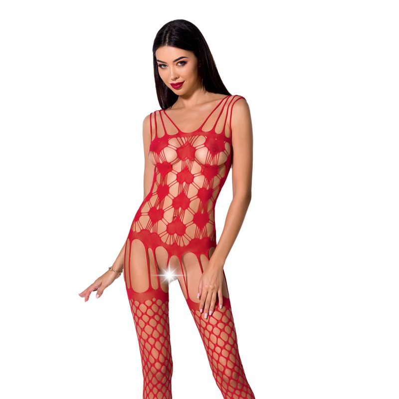 Tuta Sexy Aperta BS067 Rosso - Taglia Unica