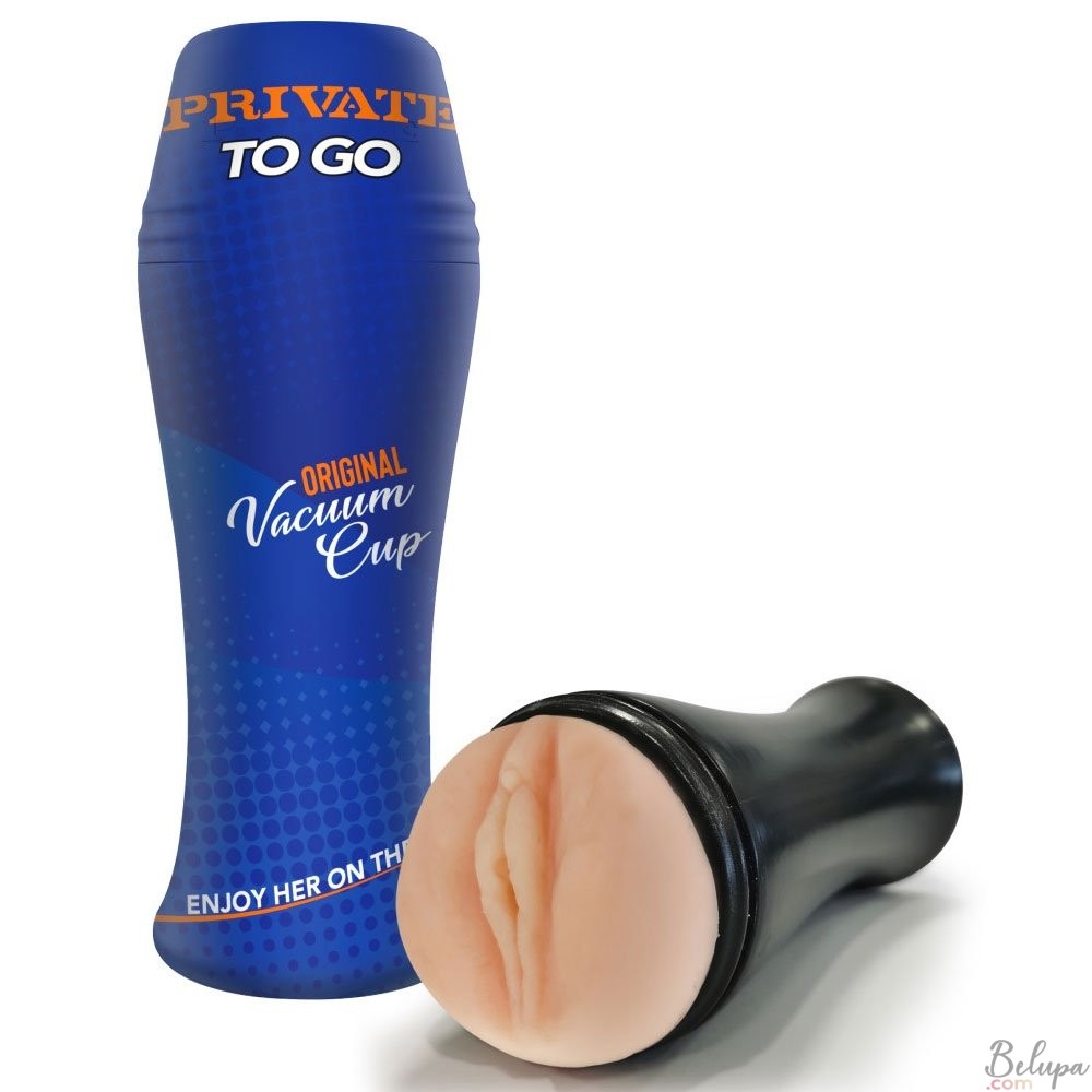 Masturbatore a Forma di Vagina ORIGINAL VACUUM CUP in Real Skin Pelle Chiara