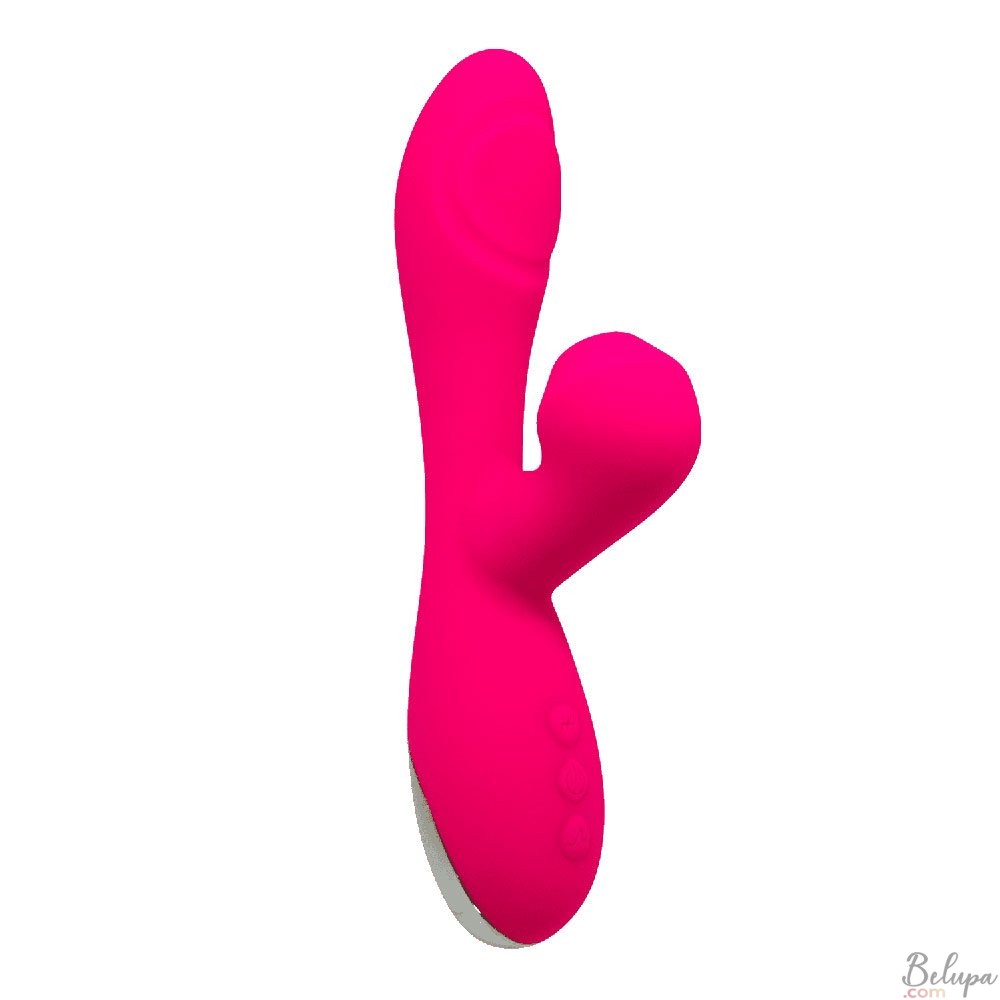 Vibratore Rabbit in Silicone con Succhia Clitoride CARIBBEAN SHINE 21 x 4,1 cm Rosa Ricaricabile