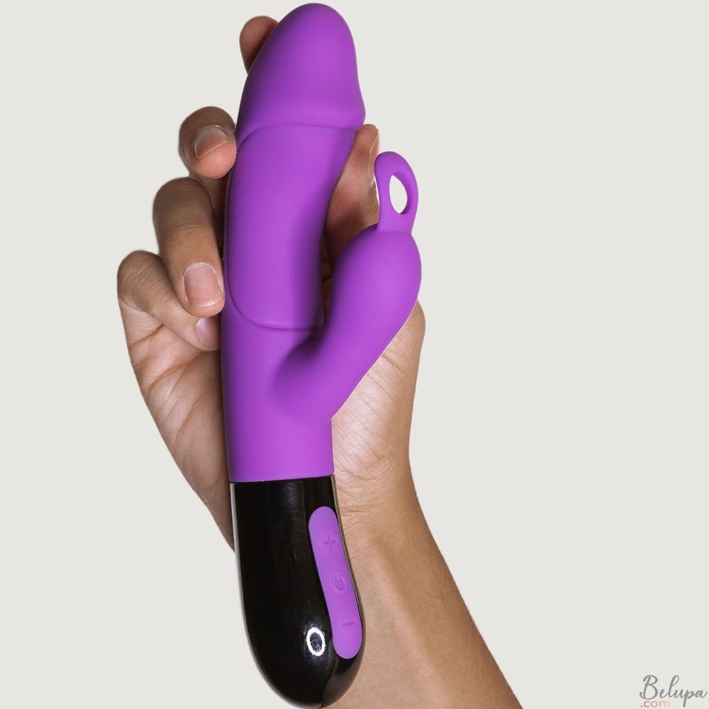 Vibratore Rabbit in Silicone ARES 2.0 20,6 x 3,8 cm Viola Ricaricabile