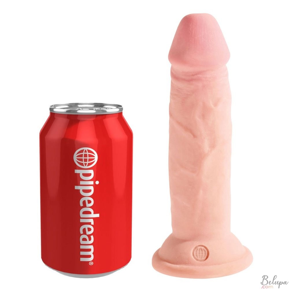 Fallo Realistico King Cock 3D TRIPLE DENSITY 18,4 x 4,3 cm Pelle Chiara