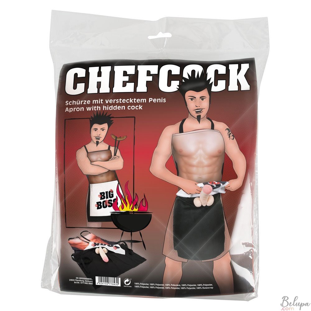 Grembiule con Pene Nascosto CHEFCOCK Pelle Chiara
