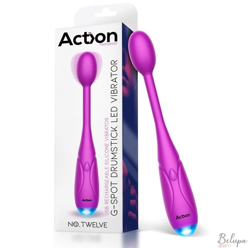 Vibratore per Punto G in Silicone Flessibile NO. TWELVE 19,5 x 2,9 cm Fucsia Ricaricabile