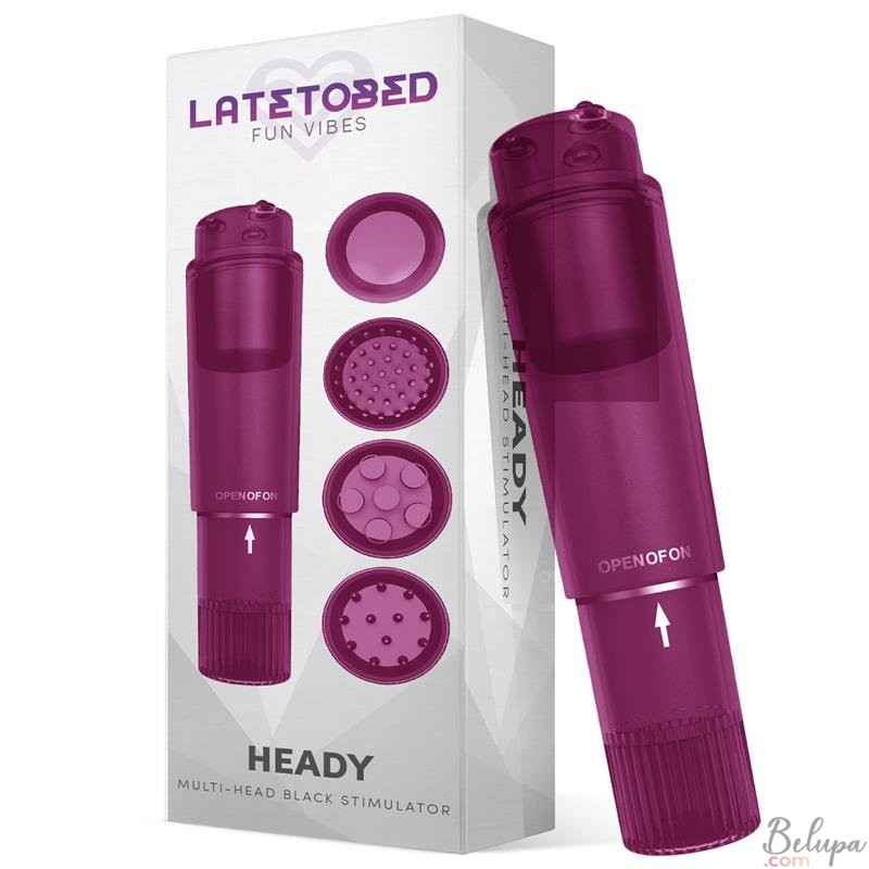 Stimolatore per Clitoride con 4 Testine Intercambiabili HEADY 10,7 x 2,5 cm Fucsia