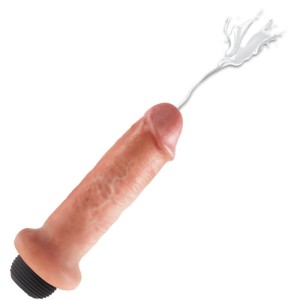Fallo Eiaculante Realistico King Cock 6" 18 x 4 cm Pelle Chiara
