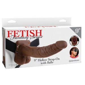 Strap-On con Fallo Cavo Fetish Fantasy 24 x 4,6 cm Pelle Scura