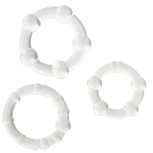 Set di 3 Anelli Fallici in Silicone STAY HARD Trasparente