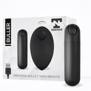 Mini Vibratore Bullet in Silicone con Telecomando Wireless BULLER 7,6 x 2 cm Nero